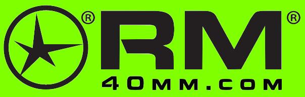 RM Equipment logo.  RM Equipment manufactures the M203 40mm grenade launcher as the M203PI.